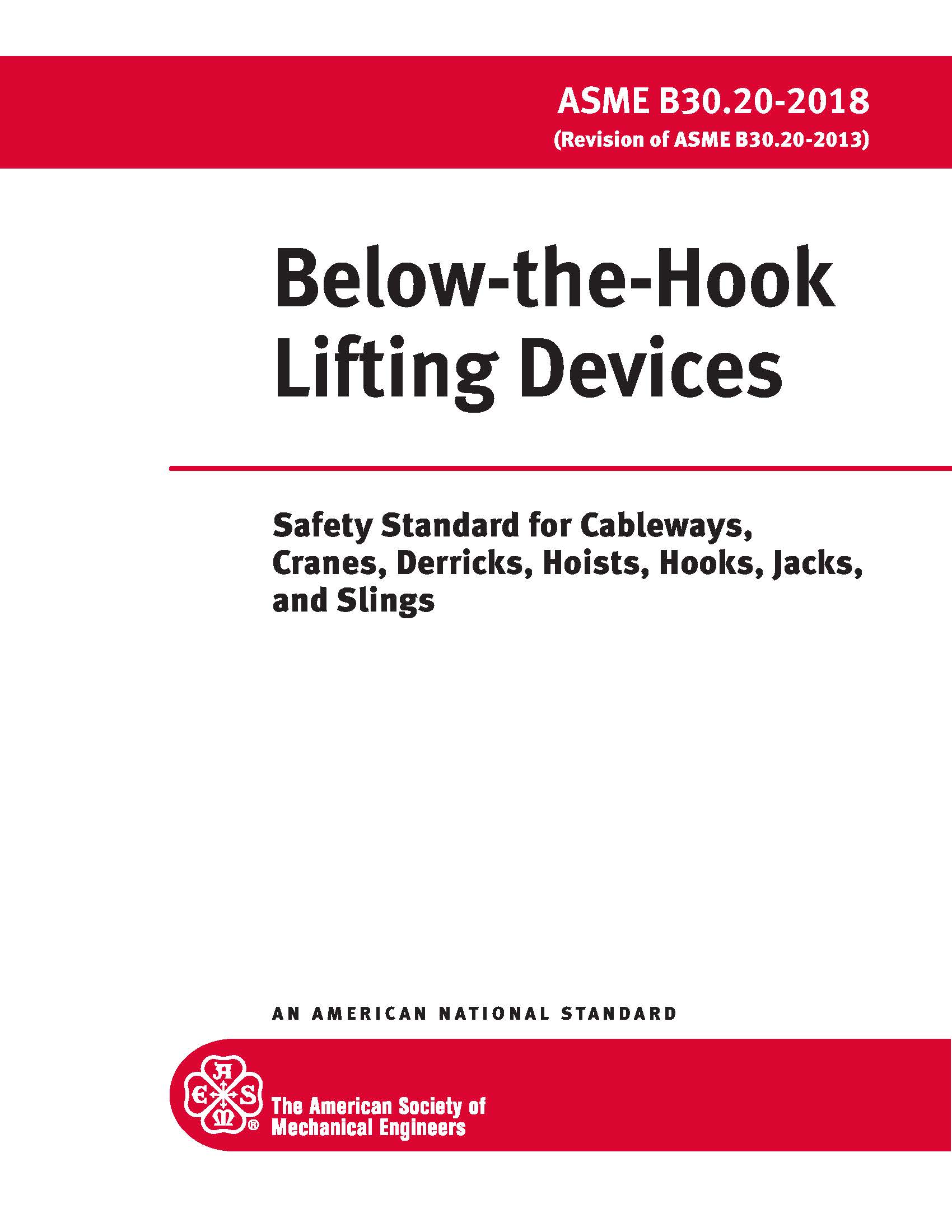 ASME B30.20 - Below-the-Hook Lifting Devices