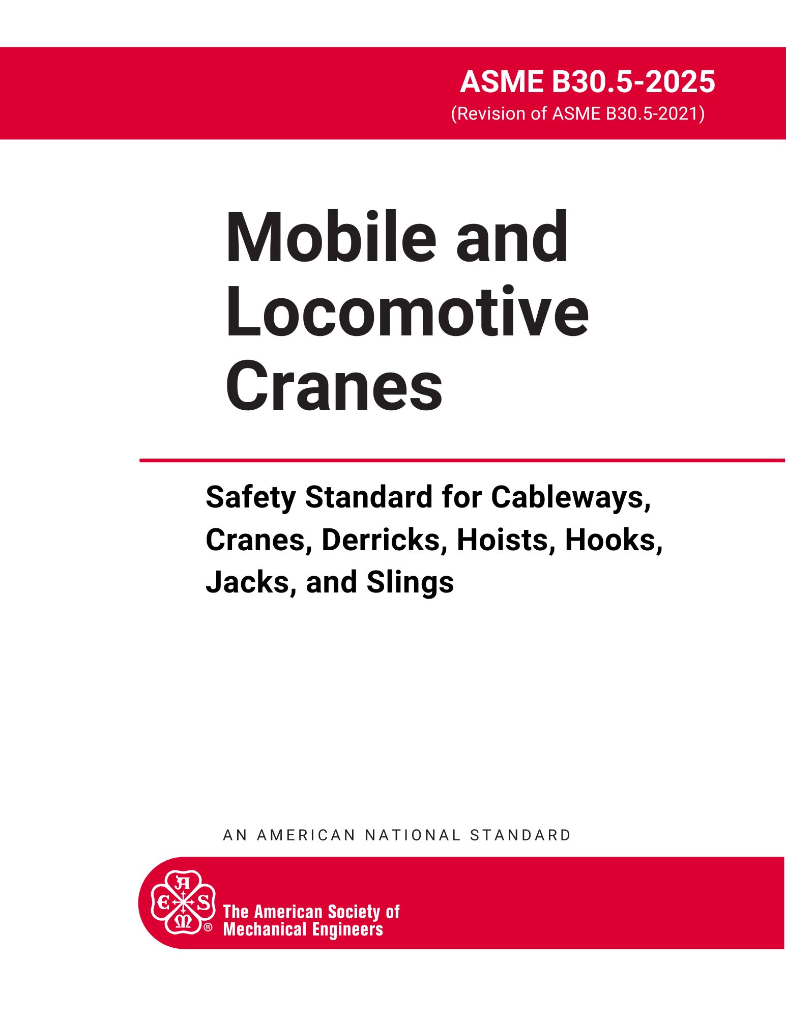ASME B30.5 - Mobile and Locomotive Cranes